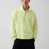 Πουλόβερ με λογότυπο, βαριάς ποιότητας, oversized, με φερμουάρ στο ένα τέταρτο