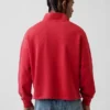 Πουλόβερ με λογότυπο, βαριάς ποιότητας, oversized, με φερμουάρ στο ένα τέταρτο