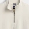 Πουλόβερ με λογότυπο, βαριάς ποιότητας, oversized, με φερμουάρ στο ένα τέταρτο