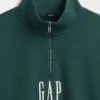 Πουλόβερ με λογότυπο, βαριάς ποιότητας, oversized, με φερμουάρ στο ένα τέταρτο