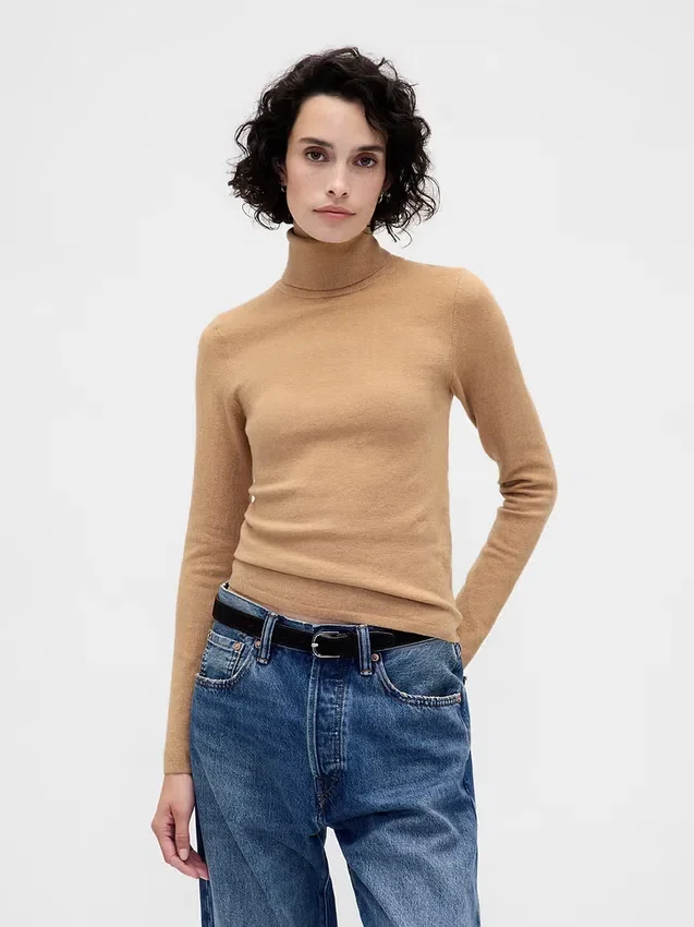 Πουλόβερ με ψηλό γιακά CashSoft Stretch