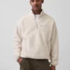 Πουλόβερ Sherpa Oversized με μισό φερμουάρ