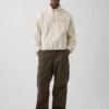 Πουλόβερ Sherpa Oversized με μισό φερμουάρ