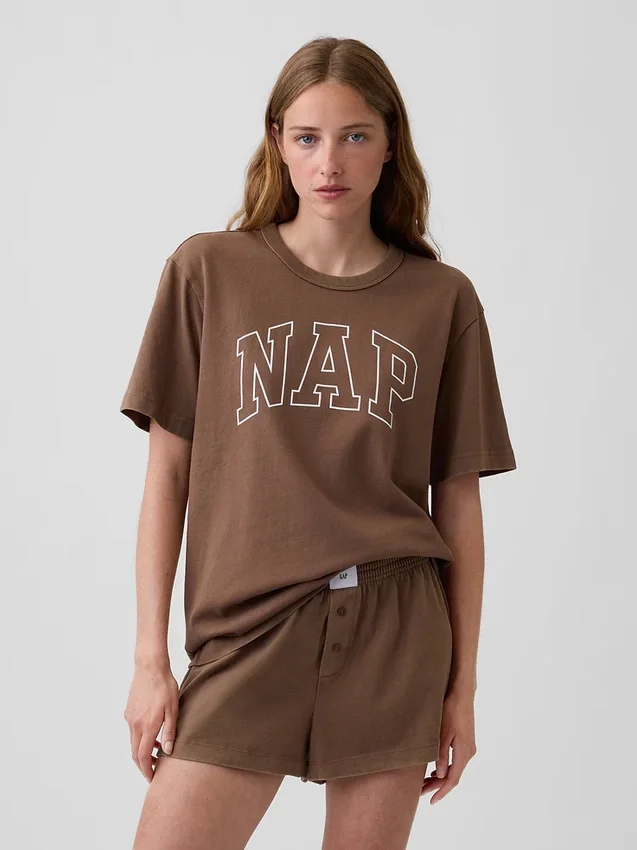Πυτζάμα T-shirt Oversized με λογότυπο Nap