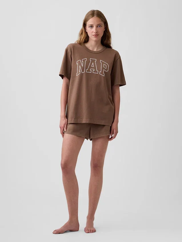 Πυτζάμα T-shirt Oversized με λογότυπο Nap