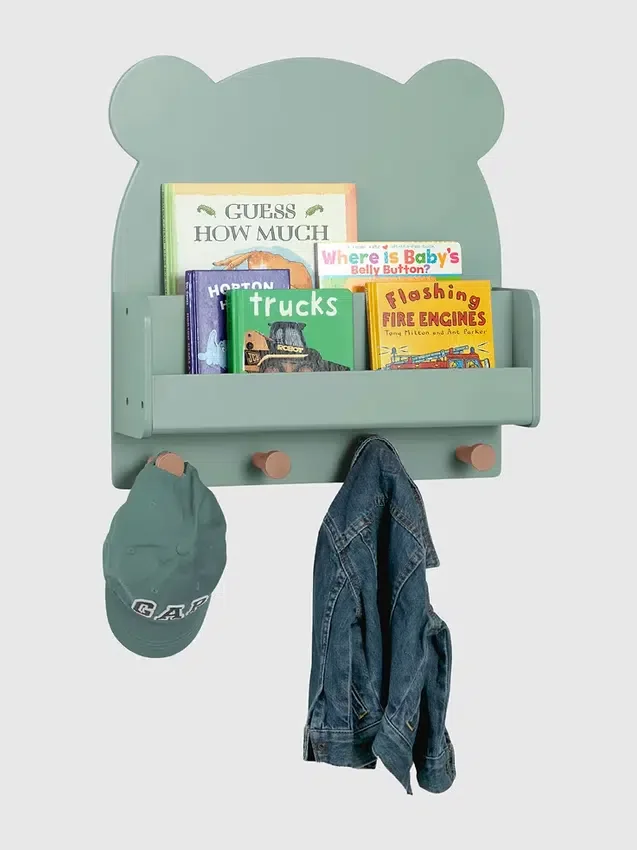 Ράφι τοίχου babyGap Brannan Bear με 4 άγκιστρα