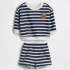 Σετ φούτερ και σορτς Baby Vintagesoft Bear Stripe