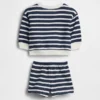 Σετ φούτερ και σορτς Baby Vintagesoft Bear Stripe