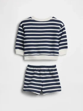 Σετ φούτερ και σορτς Baby Vintagesoft Bear Stripe