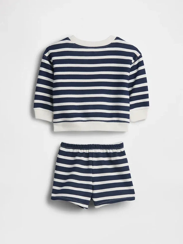 Σετ φούτερ και σορτς Baby Vintagesoft Bear Stripe