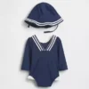 Σετ κολύμβησης για μωρά με μπλούζα τύπου «Rash Guard» σε στυλ ναυτικού
