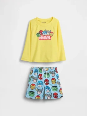 Σετ μαγιό με rash guard για βρέφη & νήπια με θέμα Marvel