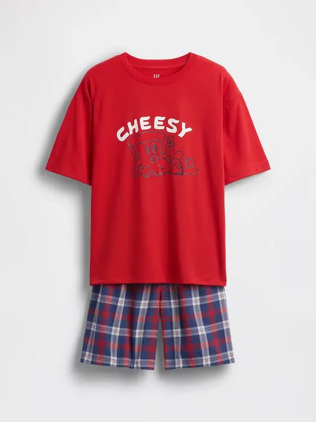 Σετ παιδικών σορτς με ανακυκλωμένα υλικά σε oversized μέγεθος