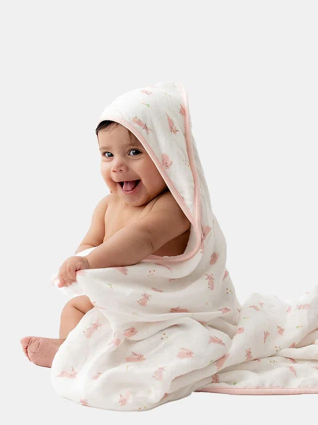 Σετ πετσέτας με κουκούλα Bamboo Little Bunny