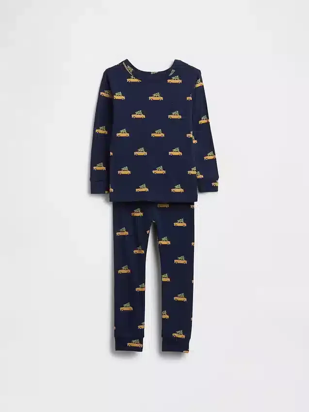 Σετ πιτζάμες για παιδιά και μωρά από βιολογικό βουρτσισμένο βαμβάκι για τις γιορτές