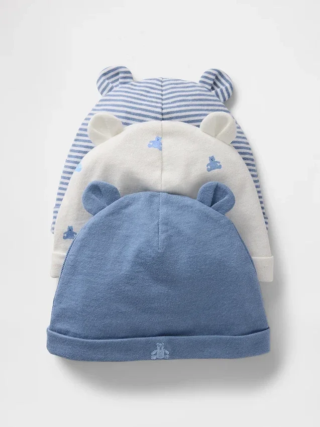 Σκουφάκι από βιολογικό βαμβάκι «Baby First Favorites» (πακέτο 3 τεμαχίων)