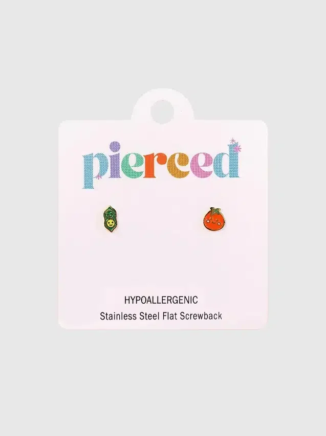 Σκουλαρίκια Pierced Co Pea Pod / Tomato με βιδωτό κούμπωμα
