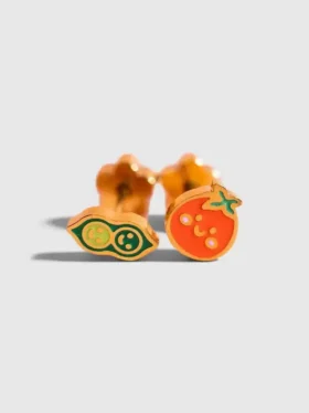 Σκουλαρίκια Pierced Co Pea Pod / Tomato με βιδωτό κούμπωμα