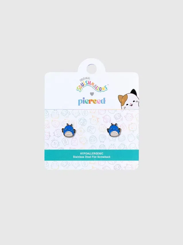 Σκουλαρίκια Pierced Co Squishmallows Waverly με βιδωτό κούμπωμα