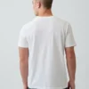 Τ-shirt από βαμβακερό τζέρσεϊ με V-neck
