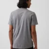 Τ-shirt από βαμβακερό τζέρσεϊ με V-neck