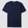 Τ-shirt από βαμβακερό τζέρσεϊ με V-neck