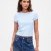 T-shirt για μωρά με πλέξη «waffle»