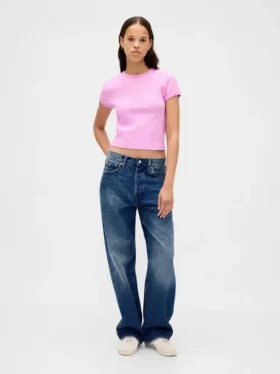 T-shirt για μωρά με πλέξη «waffle»