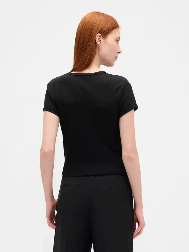 T-shirt για μωρά με πλέξη «waffle»
