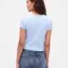 T-shirt για μωρά με πλέξη «waffle»