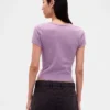 T-shirt για μωρά με πλέξη «waffle»