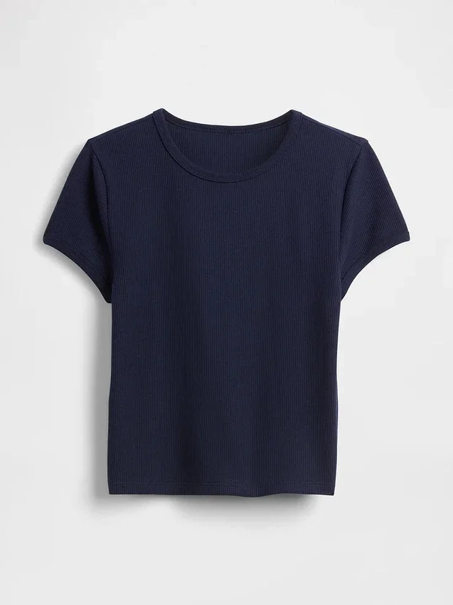 T-shirt για μωρά με πλέξη «waffle»