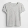 T-shirt για μωρά με πλέξη «waffle»