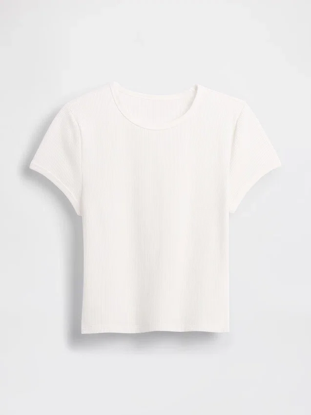 T-shirt για μωρά με πλέξη «waffle»