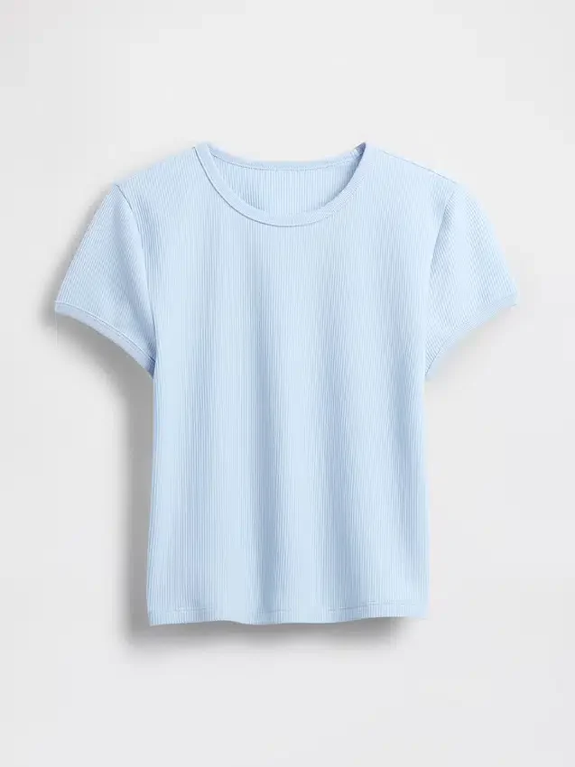 T-shirt για μωρά με πλέξη «waffle»