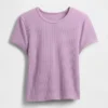 T-shirt για μωρά με πλέξη «waffle»