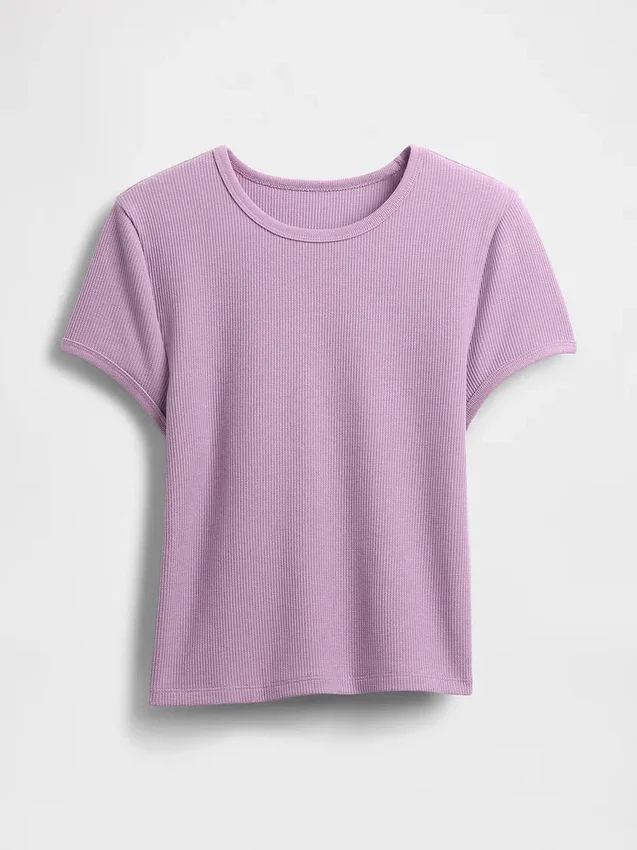 T-shirt για μωρά με πλέξη «waffle»