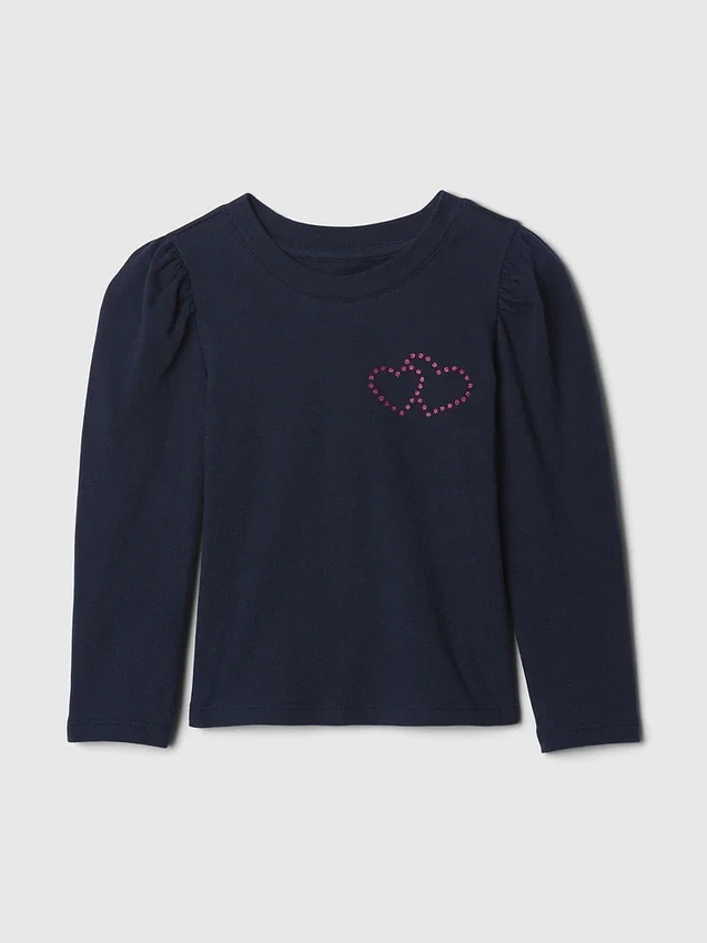 T-shirt για βρέφη & νήπια με φουσκωτά μανίκια για συνδυασμούς