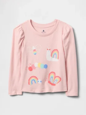 T-shirt για βρέφη & νήπια με φουσκωτά μανίκια για συνδυασμούς