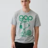 T-shirt με χαλαρή γραφική εκτύπωση και λογότυπο Snoopy
