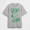 T-shirt με χαλαρή γραφική εκτύπωση και λογότυπο Snoopy