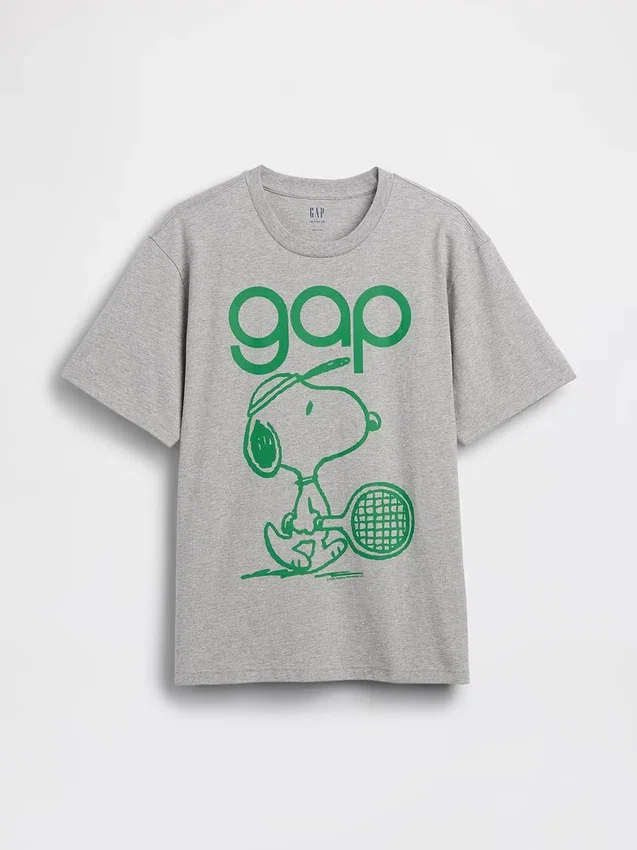 T-shirt με χαλαρή γραφική εκτύπωση και λογότυπο Snoopy