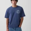 Τ-shirt με γραφικά Keith Haring σε oversized γραμμή