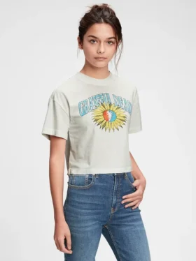 Τ-shirt με γραφικά μπάντας για εφήβους