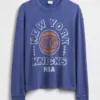 T-shirt με γραφικά Nba New York Knicks σε κοντό μήκος