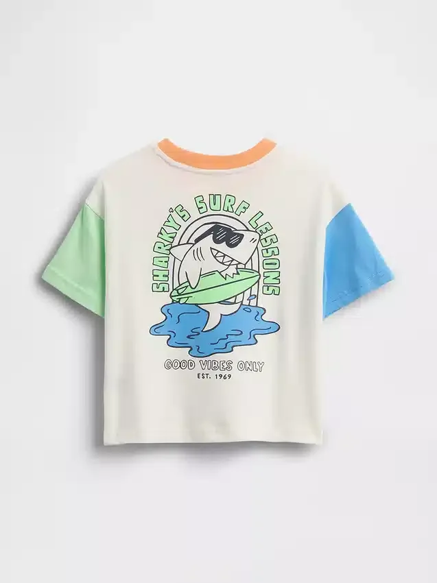 Τ-shirt με γραφικά, oversized, για βρέφη & νήπια