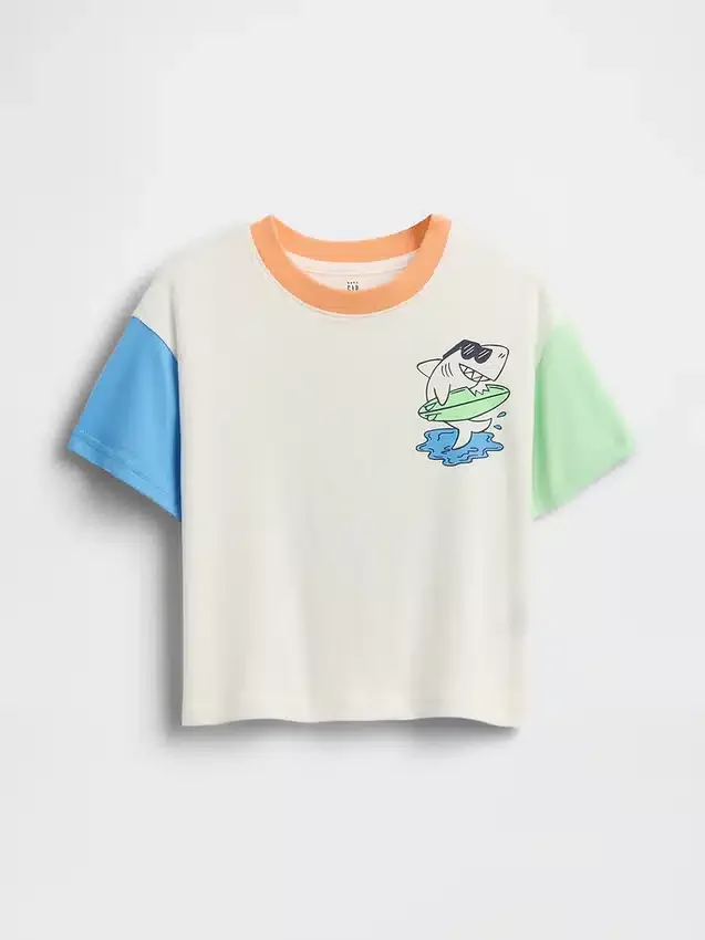 Τ-shirt με γραφικά, oversized, για βρέφη & νήπια