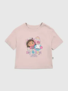 T-shirt με γραφικό «Hey Gabby» από τη σειρά «Gabbys Dollhouse» για μικρά παιδιά