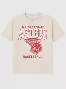 Τ-shirt με γραφικό το καλάθι μπάσκετ του San Diego State University