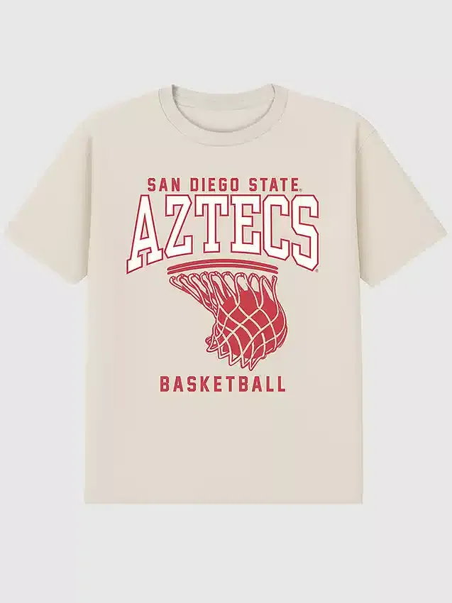 Τ-shirt με γραφικό το καλάθι μπάσκετ του San Diego State University